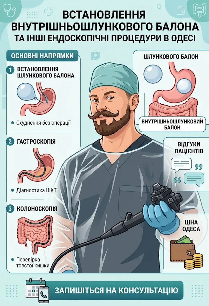 Установка внутрижелудочного баллона в Одессе.